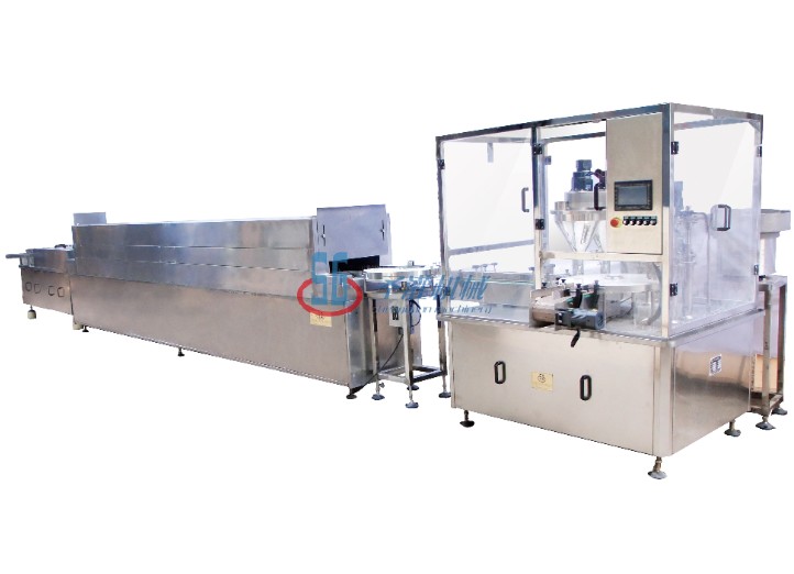 SGFGZ-1/2 type glass bottle powder packaging production line